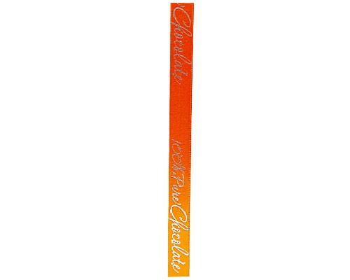 DoubleFaceSatin  100 Pure Chocolate  Orange/Silver